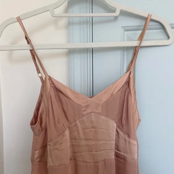 Women’s Satin Slip Dress in Blush Pink - Picture 4 of 16